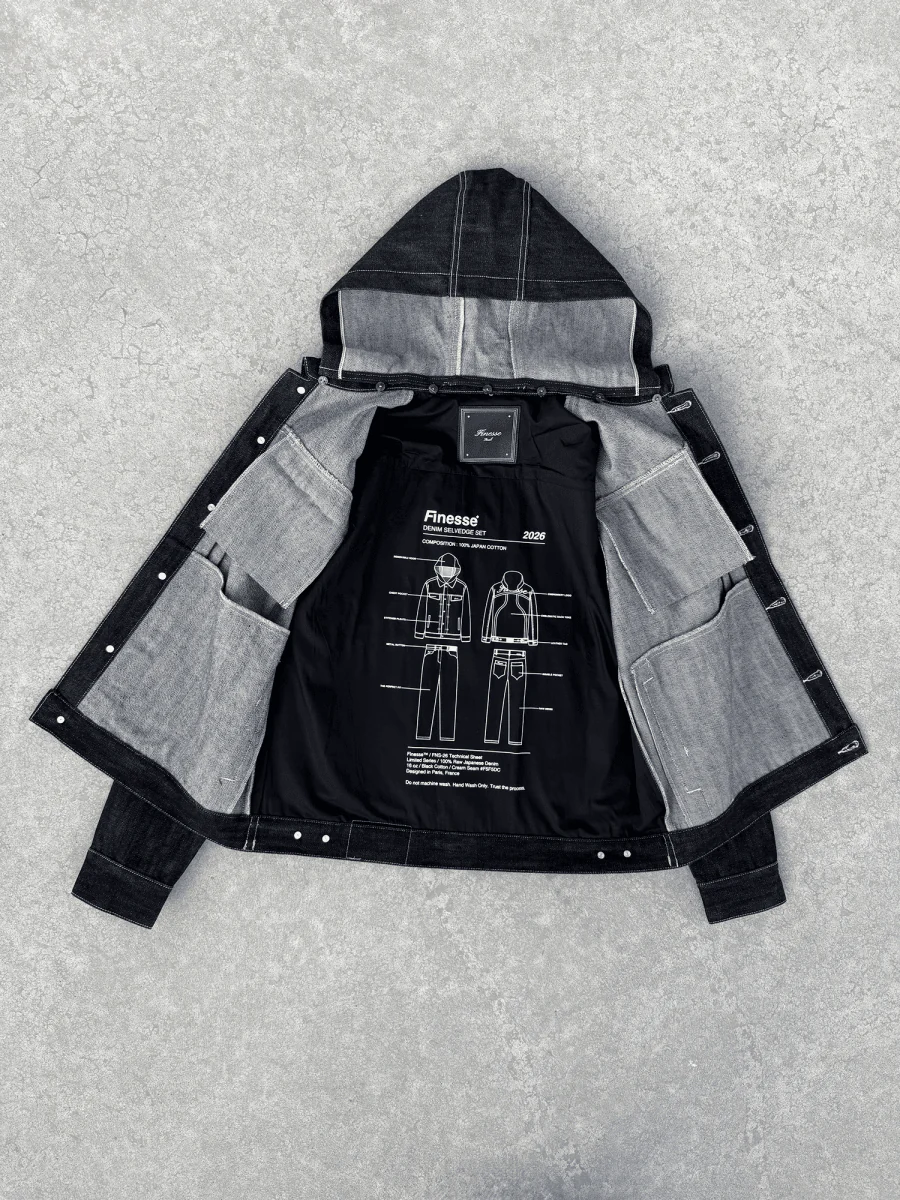 FINESSE* SELVEDGE RAW DENIM JACKET - Image 5