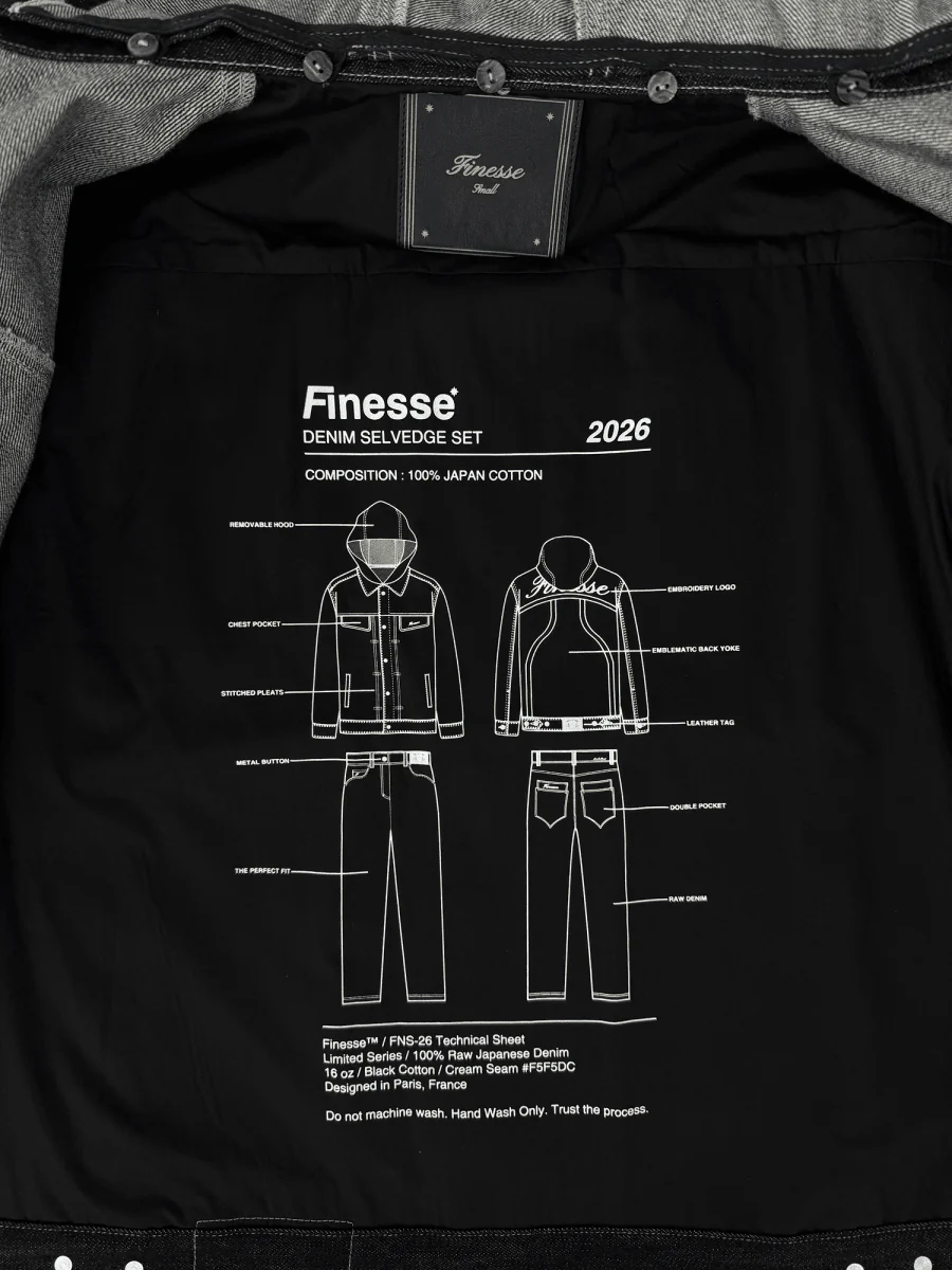 FINESSE* SELVEDGE RAW DENIM JACKET - Image 7